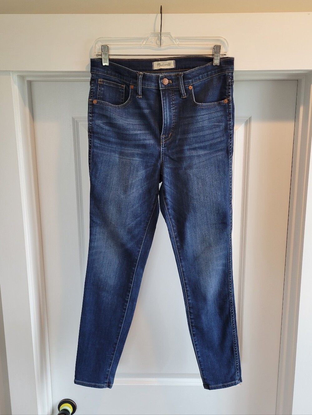 Madewell High Rise Skinny Jeans in Dark Indigo Wash - Picture 2 of 6